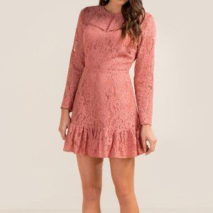 Miami Jessica Lace Ruffle Skater Dress Size XS